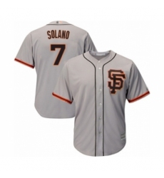 Youth San Francisco Giants #7 Donovan Solano Authentic Grey Road 2 Cool Base Baseball Player Jersey