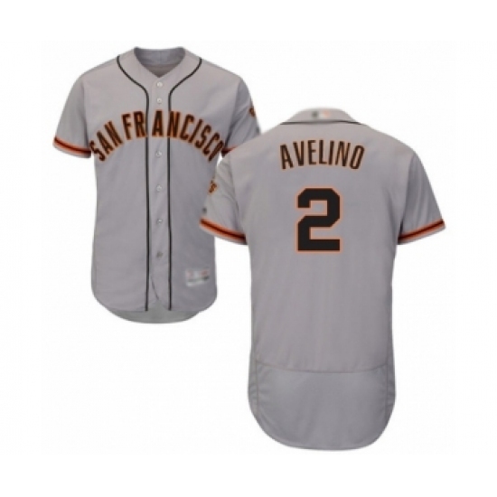 Men's San Francisco Giants #2 Abiatal Avelino Grey Road Flex Base Authentic Collection Baseball Player Jersey Men's San Francisco Giants #2 Abiatal Avelino Grey Road Flex Base Authentic Collection Baseball Player Jersey