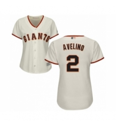 Women's San Francisco Giants #2 Abiatal Avelino Authentic Cream Home Cool Base Baseball Player Jersey Women's San Francisco Giants #2 Abiatal Avelino Authentic Cream Home Cool Base Baseball Player Jersey