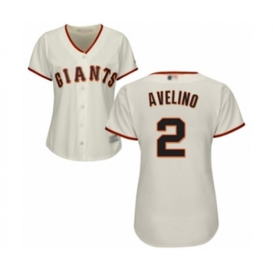 Women's San Francisco Giants #2 Abiatal Avelino Authentic Cream Home Cool Base Baseball Player Jersey Women's San Francisco Giants #2 Abiatal Avelino Authentic Cream Home Cool Base Baseball Player Jersey