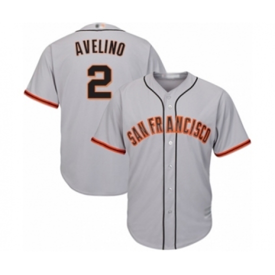 Youth San Francisco Giants #2 Abiatal Avelino Authentic Grey Road Cool Base Baseball Player Jersey Youth San Francisco Giants #2 Abiatal Avelino Authentic Grey Road Cool Base Baseball Player Jersey