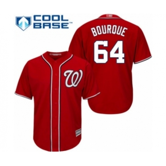 Youth Washington Nationals #64 James Bourque Authentic Red Alternate 1 Cool Base Baseball Player Jersey Youth Washington Nationals #64 James Bourque Authentic Red Alternate 1 Cool Base Baseball Player Jersey