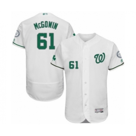 Men's Washington Nationals #61 Kyle McGowin White Celtic Flexbase Authentic Collection Baseball Player Jersey Men's Washington Nationals #61 Kyle McGowin White Celtic Flexbase Authentic Collection Baseball Player Jersey