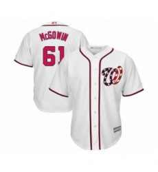 Youth Washington Nationals #61 Kyle McGowin Authentic White Home Cool Base Baseball Player Jersey Youth Washington Nationals #61 Kyle McGowin Authentic White Home Cool Base Baseball Player Jersey