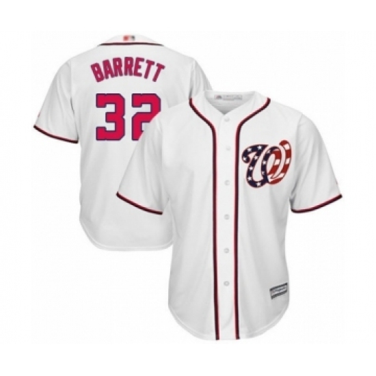 Youth Washington Nationals #32 Aaron Barrett Authentic White Home Cool Base Baseball Player Jersey Youth Washington Nationals #32 Aaron Barrett Authentic White Home Cool Base Baseball Player Jersey