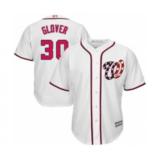 Youth Washington Nationals #30 Koda Glover Authentic White Home Cool Base Baseball Player Jersey Youth Washington Nationals #30 Koda Glover Authentic White Home Cool Base Baseball Player Jersey