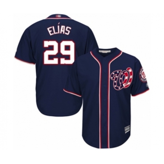 Youth Washington Nationals #29 Roenis Elias Authentic Navy Blue Alternate 2 Cool Base Baseball Player Jersey Youth Washington Nationals #29 Roenis Elias Authentic Navy Blue Alternate 2 Cool Base Baseball Player Jersey