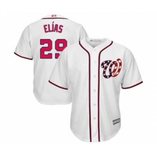 Youth Washington Nationals #29 Roenis Elias Authentic White Home Cool Base Baseball Player Jersey Youth Washington Nationals #29 Roenis Elias Authentic White Home Cool Base Baseball Player Jersey