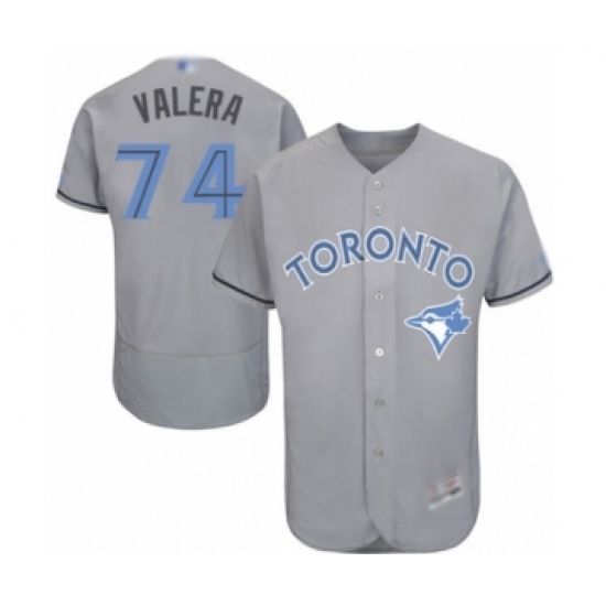 Men's Toronto Blue Jays #74 Breyvic Valera Authentic Gray 2016 Father's Day Fashion Flex Base Baseball Player Jersey Men's Toronto Blue Jays #74 Breyvic Valera Authentic Gray 2016 Father's Day Fashion Flex Base Baseball Player Jersey