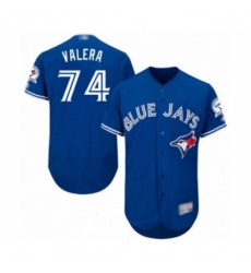 Men's Toronto Blue Jays #74 Breyvic Valera Blue Alternate Flex Base Authentic Collection Baseball Player Jersey