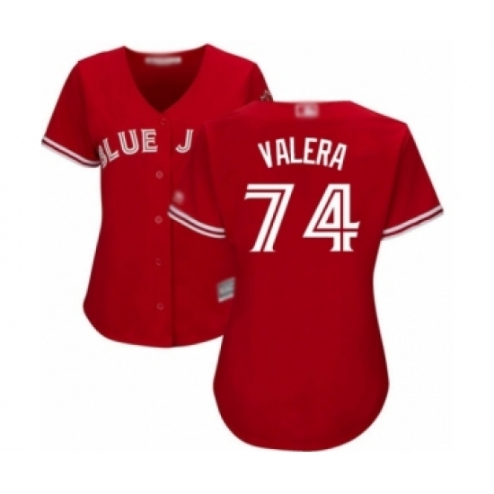 Women's Toronto Blue Jays #74 Breyvic Valera Authentic Scarlet Alternate Baseball Player Jersey Women's Toronto Blue Jays #74 Breyvic Valera Authentic Scarlet Alternate Baseball Player Jersey