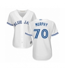 Women's Toronto Blue Jays #70 Patrick Murphy Authentic White Home Baseball Player Jersey