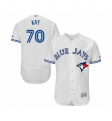 Men's Toronto Blue Jays #70 Anthony Kay White Home Flex Base Authentic Collection Baseball Player Jersey