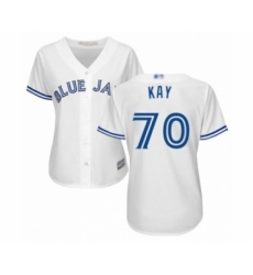 Women's Toronto Blue Jays #70 Anthony Kay Authentic White Home Baseball Player Jersey