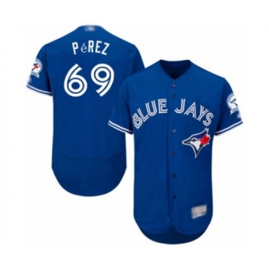 Men's Toronto Blue Jays #69 Hector Perez Blue Alternate Flex Base Authentic Collection Baseball Player Jersey Men's Toronto Blue Jays #69 Hector Perez Blue Alternate Flex Base Authentic Collection Baseball Player Jersey