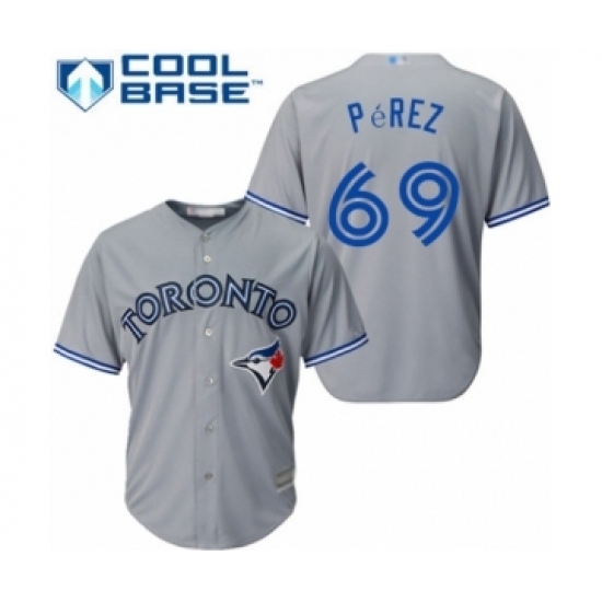 Youth Toronto Blue Jays #69 Hector Perez Authentic Grey Road Baseball Player Jersey Youth Toronto Blue Jays #69 Hector Perez Authentic Grey Road Baseball Player Jersey