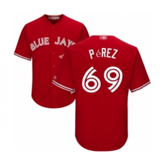 Youth Toronto Blue Jays #69 Hector Perez Authentic Scarlet Alternate Baseball Player Jersey Youth Toronto Blue Jays #69 Hector Perez Authentic Scarlet Alternate Baseball Player Jersey