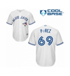 Youth Toronto Blue Jays #69 Hector Perez Authentic White Home Baseball Player Jersey
