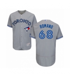 Men's Toronto Blue Jays #68 Jordan Romano Grey Road Flex Base Authentic Collection Baseball Player Jersey Men's Toronto Blue Jays #68 Jordan Romano Grey Road Flex Base Authentic Collection Baseball Player Jersey