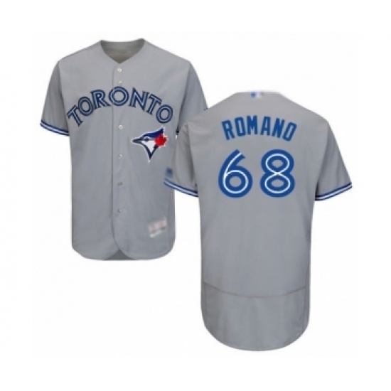 Men's Toronto Blue Jays #68 Jordan Romano Grey Road Flex Base Authentic Collection Baseball Player Jersey Men's Toronto Blue Jays #68 Jordan Romano Grey Road Flex Base Authentic Collection Baseball Player Jersey