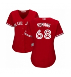 Women's Toronto Blue Jays #68 Jordan Romano Authentic Scarlet Alternate Baseball Player Jersey Women's Toronto Blue Jays #68 Jordan Romano Authentic Scarlet Alternate Baseball Player Jersey