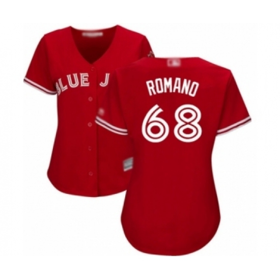Women's Toronto Blue Jays #68 Jordan Romano Authentic Scarlet Alternate Baseball Player Jersey Women's Toronto Blue Jays #68 Jordan Romano Authentic Scarlet Alternate Baseball Player Jersey