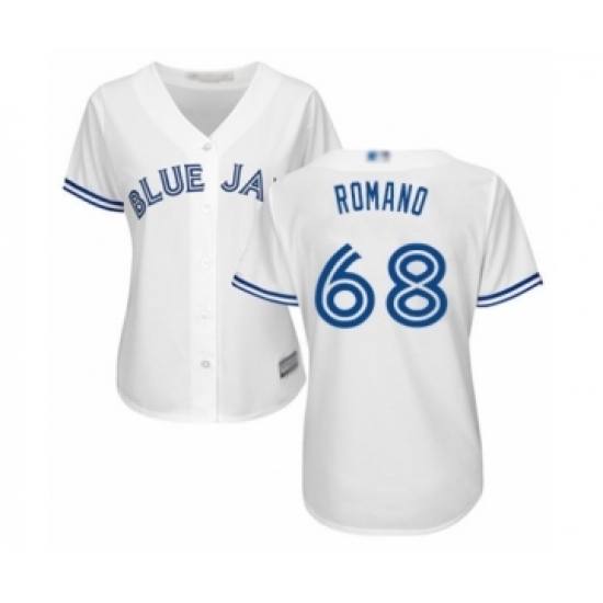 Women's Toronto Blue Jays #68 Jordan Romano Authentic White Home Baseball Player Jersey Women's Toronto Blue Jays #68 Jordan Romano Authentic White Home Baseball Player Jersey