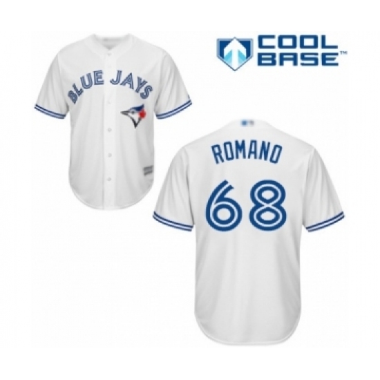 Youth Toronto Blue Jays #68 Jordan Romano Authentic White Home Baseball Player Jersey Youth Toronto Blue Jays #68 Jordan Romano Authentic White Home Baseball Player Jersey