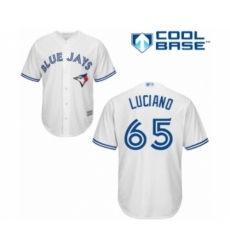 Youth Toronto Blue Jays #65 Elvis Luciano Authentic White Home Baseball Player Jersey Youth Toronto Blue Jays #65 Elvis Luciano Authentic White Home Baseball Player Jersey