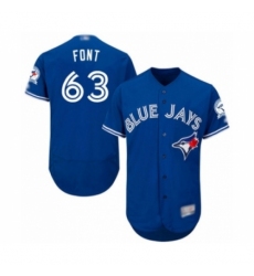 Men's Toronto Blue Jays #63 Wilmer Font Blue Alternate Flex Base Authentic Collection Baseball Player Jersey