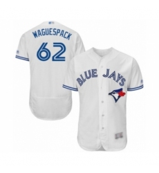 Men's Toronto Blue Jays #62 Jacob Waguespack White Home Flex Base Authentic Collection Baseball Player Jersey Men's Toronto Blue Jays #62 Jacob Waguespack White Home Flex Base Authentic Collection Baseball Player Jersey