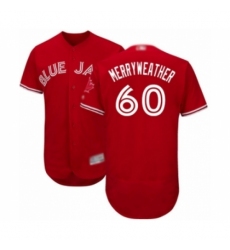 Men's Toronto Blue Jays #60 Julian Merryweather Scarlet Alternate Flex Base Authentic Collection Alternate Baseball Player Jersey Men's Toronto Blue Jays #60 Julian Merryweather Scarlet Alternate Flex Base Authentic Collection Alternate Baseball Player Jersey
