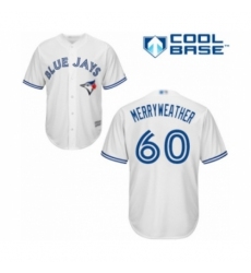 Youth Toronto Blue Jays #60 Julian Merryweather Authentic White Home Baseball Player Jersey Youth Toronto Blue Jays #60 Julian Merryweather Authentic White Home Baseball Player Jersey