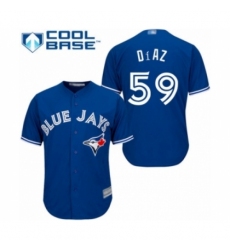 Youth Toronto Blue Jays #59 Yennsy Diaz Authentic Blue Alternate Baseball Player Jersey