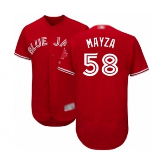 Men's Toronto Blue Jays #58 Tim Mayza Scarlet Alternate Flex Base Authentic Collection Alternate Baseball Player Jersey Men's Toronto Blue Jays #58 Tim Mayza Scarlet Alternate Flex Base Authentic Collection Alternate Baseball Player Jersey