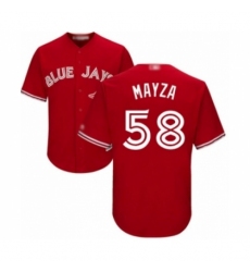 Youth Toronto Blue Jays #58 Tim Mayza Authentic Scarlet Alternate Baseball Player Jersey Youth Toronto Blue Jays #58 Tim Mayza Authentic Scarlet Alternate Baseball Player Jersey