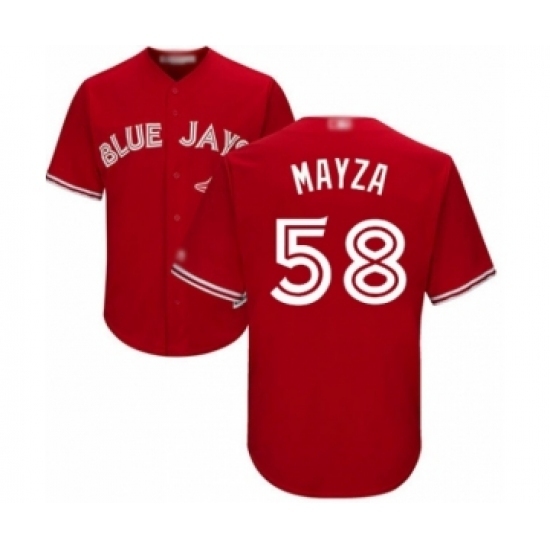 Youth Toronto Blue Jays #58 Tim Mayza Authentic Scarlet Alternate Baseball Player Jersey Youth Toronto Blue Jays #58 Tim Mayza Authentic Scarlet Alternate Baseball Player Jersey