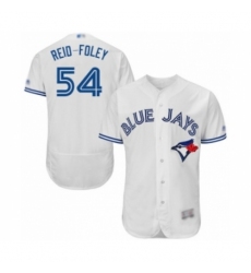 Men's Toronto Blue Jays #54 Sean Reid-Foley White Home Flex Base Authentic Collection Baseball Player Jersey Men's Toronto Blue Jays #54 Sean Reid-Foley White Home Flex Base Authentic Collection Baseball Player Jersey