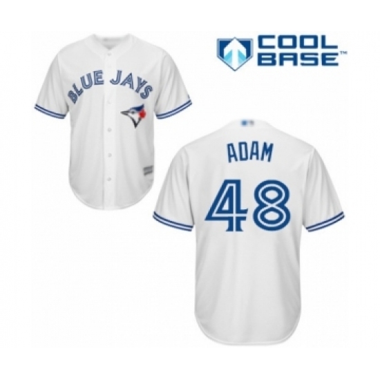 Youth Toronto Blue Jays #48 Jason Adam Authentic White Home Baseball Player Jersey Youth Toronto Blue Jays #48 Jason Adam Authentic White Home Baseball Player Jersey