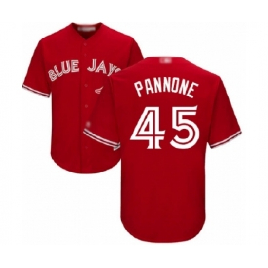 Youth Toronto Blue Jays #45 Thomas Pannone Authentic Scarlet Alternate Baseball Player Jersey Youth Toronto Blue Jays #45 Thomas Pannone Authentic Scarlet Alternate Baseball Player Jersey