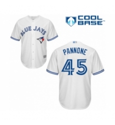 Youth Toronto Blue Jays #45 Thomas Pannone Authentic White Home Baseball Player Jersey Youth Toronto Blue Jays #45 Thomas Pannone Authentic White Home Baseball Player Jersey