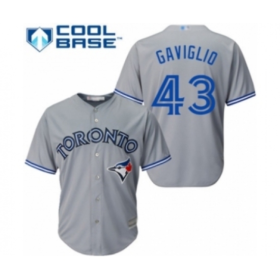 Youth Toronto Blue Jays #43 Sam Gaviglio Authentic Grey Road Baseball Player Jersey Youth Toronto Blue Jays #43 Sam Gaviglio Authentic Grey Road Baseball Player Jersey