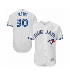 Men's Toronto Blue Jays #30 Anthony Alford White Home Flex Base Authentic Collection Baseball Player Jersey Men's Toronto Blue Jays #30 Anthony Alford White Home Flex Base Authentic Collection Baseball Player Jersey