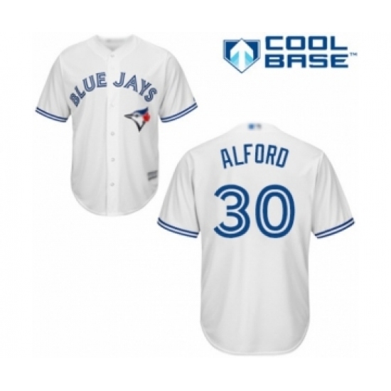 Youth Toronto Blue Jays #30 Anthony Alford Authentic White Home Baseball Player Jersey Youth Toronto Blue Jays #30 Anthony Alford Authentic White Home Baseball Player Jersey