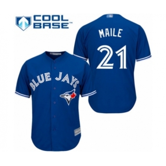Youth Toronto Blue Jays #21 Luke Maile Authentic Blue Alternate Baseball Player Jersey Youth Toronto Blue Jays #21 Luke Maile Authentic Blue Alternate Baseball Player Jersey