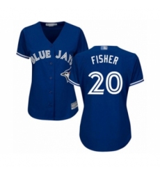 Women's Toronto Blue Jays #20 Derek Fisher Authentic Blue Alternate Baseball Player Jersey Women's Toronto Blue Jays #20 Derek Fisher Authentic Blue Alternate Baseball Player Jersey