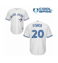 Youth Toronto Blue Jays #20 Derek Fisher Authentic White Home Baseball Player Jersey Youth Toronto Blue Jays #20 Derek Fisher Authentic White Home Baseball Player Jersey