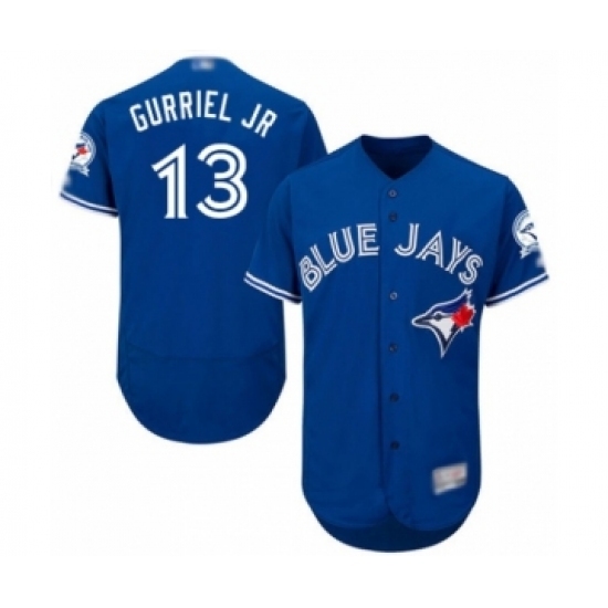 Men's Toronto Blue Jays #13 Lourdes Gurriel Jr. Blue Alternate Flex Base Authentic Collection Baseball Player Jersey Men's Toronto Blue Jays #13 Lourdes Gurriel Jr. Blue Alternate Flex Base Authentic Collection Baseball Player Jersey