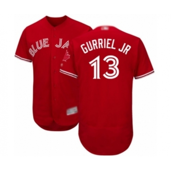 Men's Toronto Blue Jays #13 Lourdes Gurriel Jr. Scarlet Alternate Flex Base Authentic Collection Alternate Baseball Player Jersey Men's Toronto Blue Jays #13 Lourdes Gurriel Jr. Scarlet Alternate Flex Base Authentic Collection Alternate Baseball Player Jersey