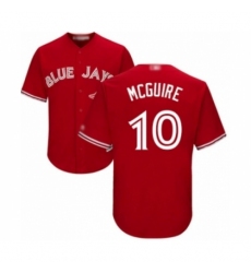 Youth Toronto Blue Jays #10 Reese McGuire Authentic Scarlet Alternate Baseball Player Jersey Youth Toronto Blue Jays #10 Reese McGuire Authentic Scarlet Alternate Baseball Player Jersey